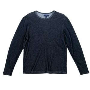 1901 Textured Knit Crewneck Sweater Modern Minimalist Casual Mens Medium